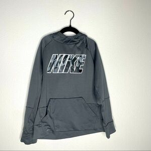 Nike Dri Fit Gray Hooded Sweater Medium